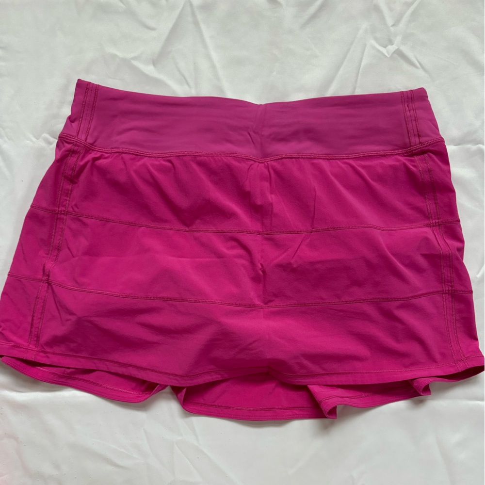 Lululemon Sonic Pink Pace Rival Mid Rise Skirt Size 10 Long